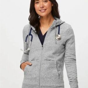 Figs Gray Long Sleeve On Shift Hoodie Sweatshirt